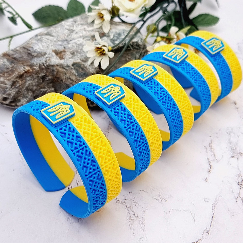Duksel Design 3D printed Ukraine flag bracelet