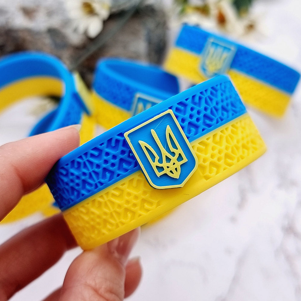 Duksel Design 3D printed Ukraine flag bracelet
