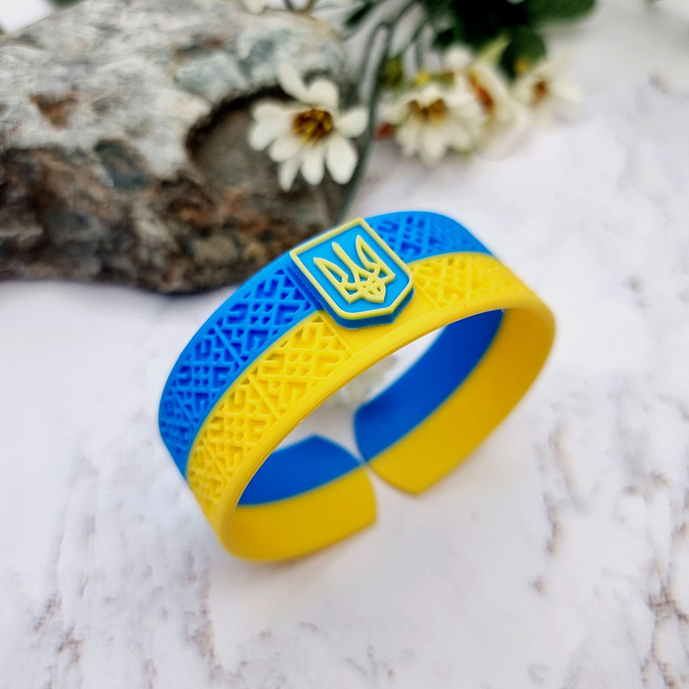 Duksel Design 3D printed Ukraine flag bracelet