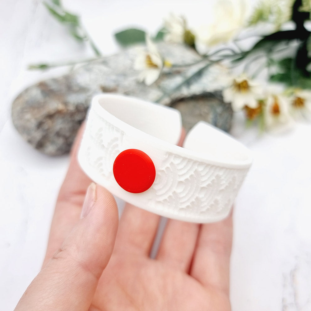 Duksel Design 3D printed Japan flag bracelet