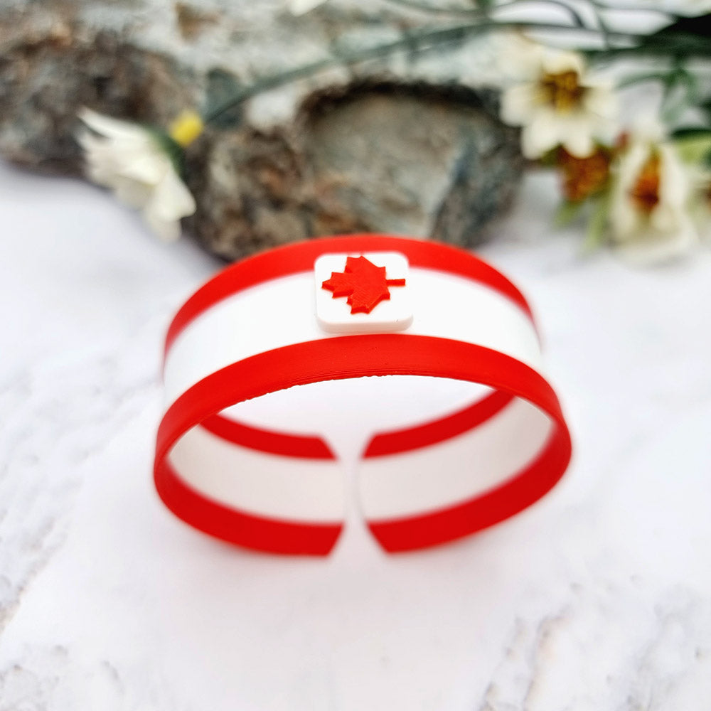 Duksel Design 3D printed Canada flag bracelet