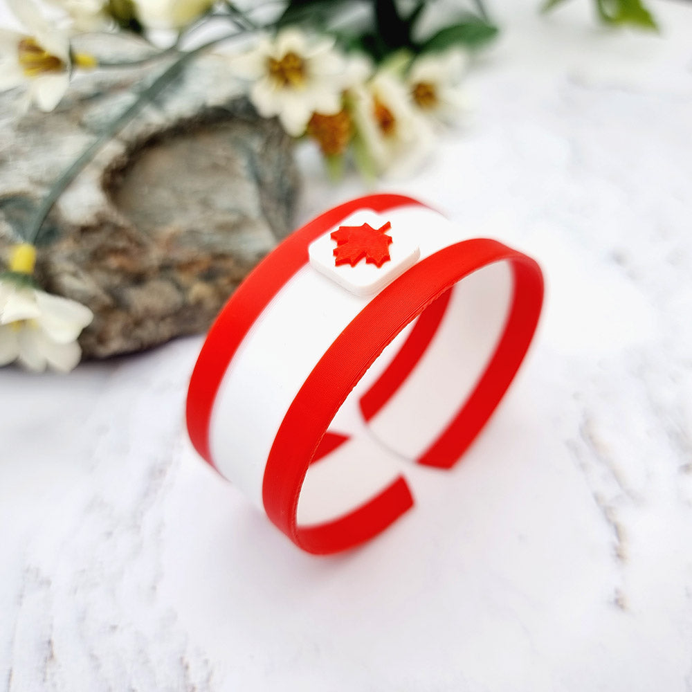 Duksel Design 3D printed Canada flag bracelet