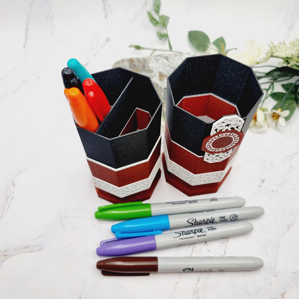 Ancient Scroll 3D printed pencil case large by Duksel Design