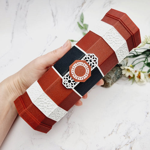 Ancient Scroll 3D printed pencil case large by Duksel Design