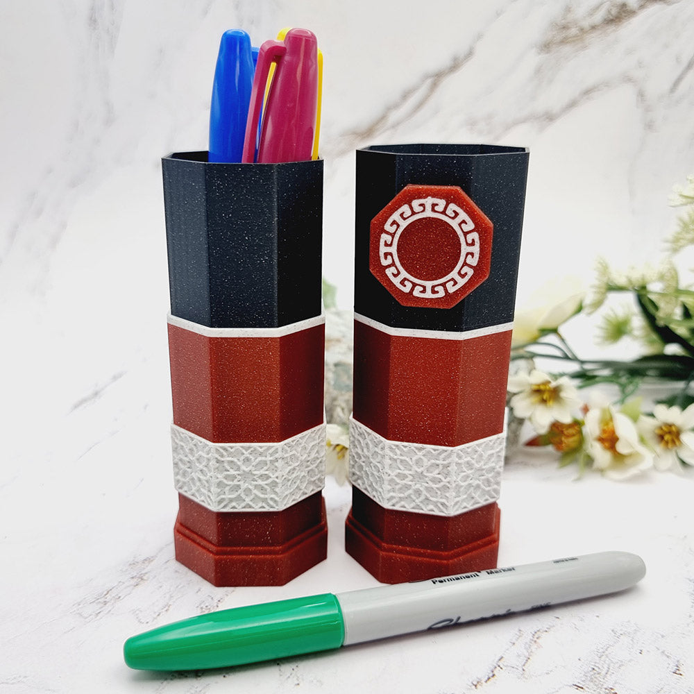 Ancient Scroll 3D printed pencil case small by Duksel Design