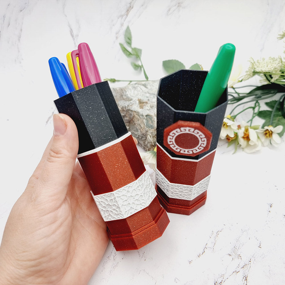 Ancient Scroll 3D printed pencil case small by Duksel Design