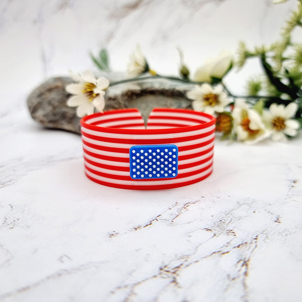 Duksel Design 3D printed United States flag bracelet