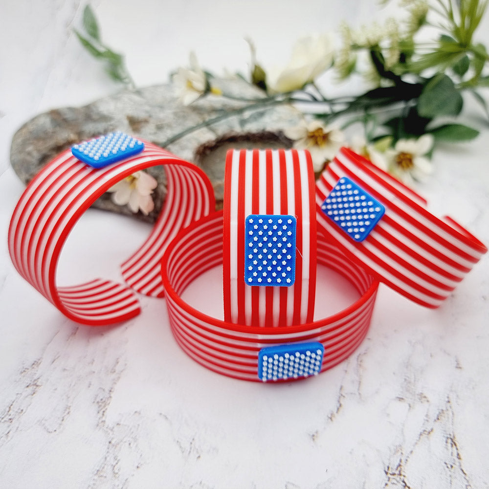 Duksel Design 3D printed United States flag bracelet