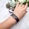 Duksel Design 3D printed motorsport racing bracelet with checkered flags