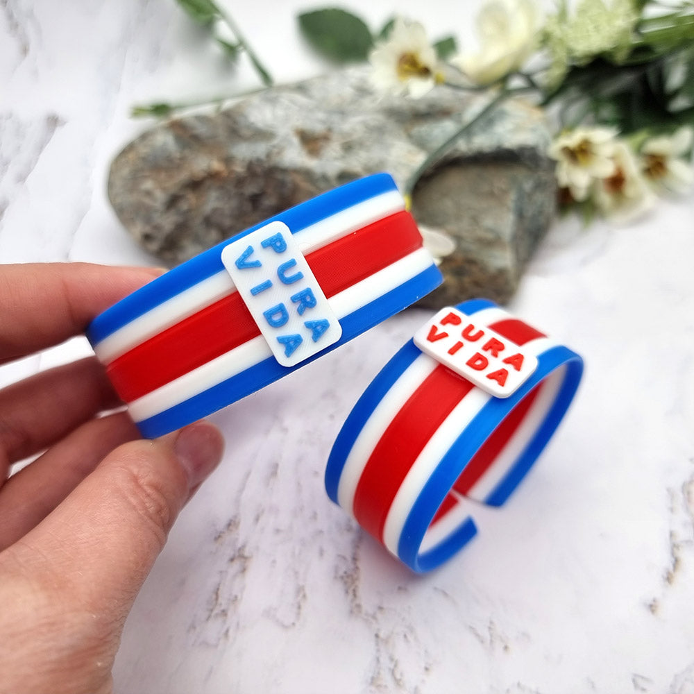 Duksel Design 3D printed Costa Rica flag bracelet