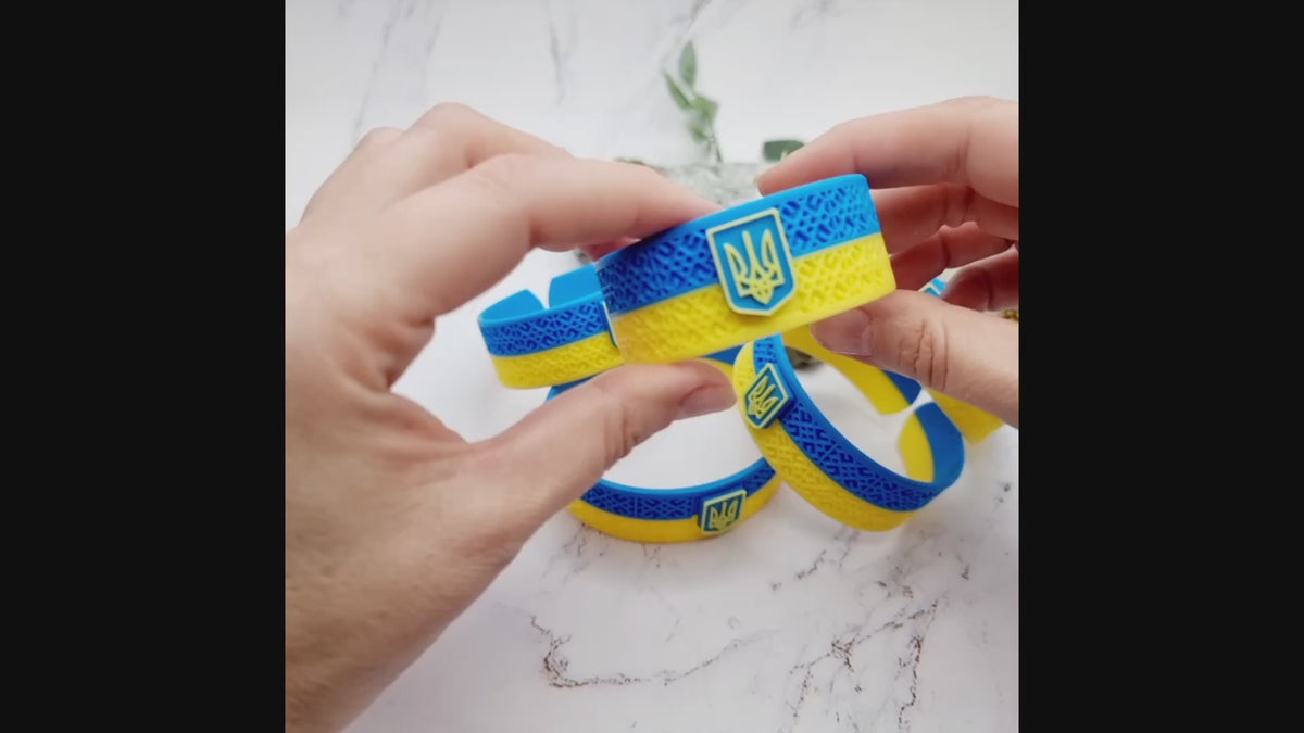 Ukraine 🇺🇦 Bracelet - 3D Printed High Quality National Pride Series